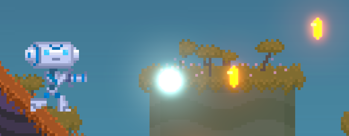 Beispiel für die Verwendung von Glow in einer 2D-Szene