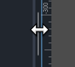Größe eines Docks im Editor ändern