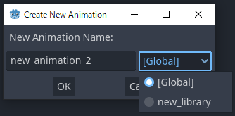 Eine neue Animation mit der Bibliothek-Option hinzufügen