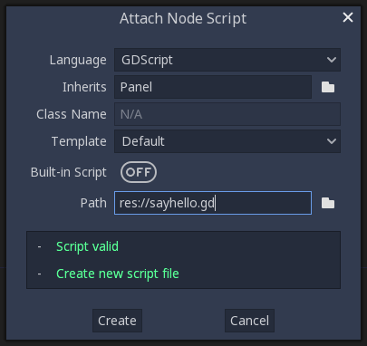 Creating your first script — Godot Engine (stable) documentation in English