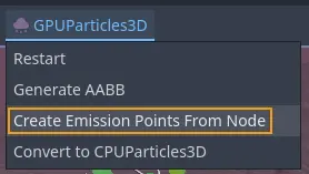 Creating emission points
