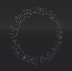 Ring-shaped particle system
