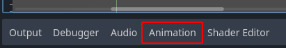 La position du panneau d'animation
