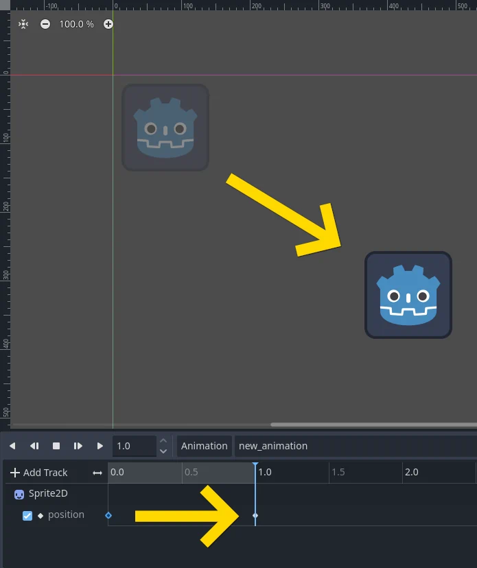 Deux clés d'animation sont tout ce qu'il faut pour obtenir un mouvement fluide