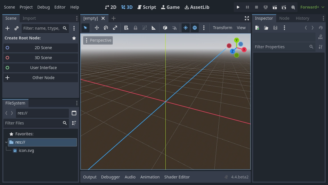 ../../_images/nodes_and_scenes_01_empty_editor.webp