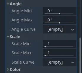 ParticleProcessMaterial 设置