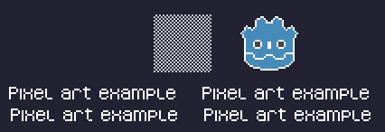 Integer scaling example (correct pixel art appearance)